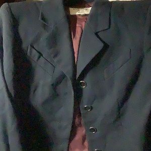 Petite size 8 Navy blue blazer/jacket brand:Kasper from Nordstrom.